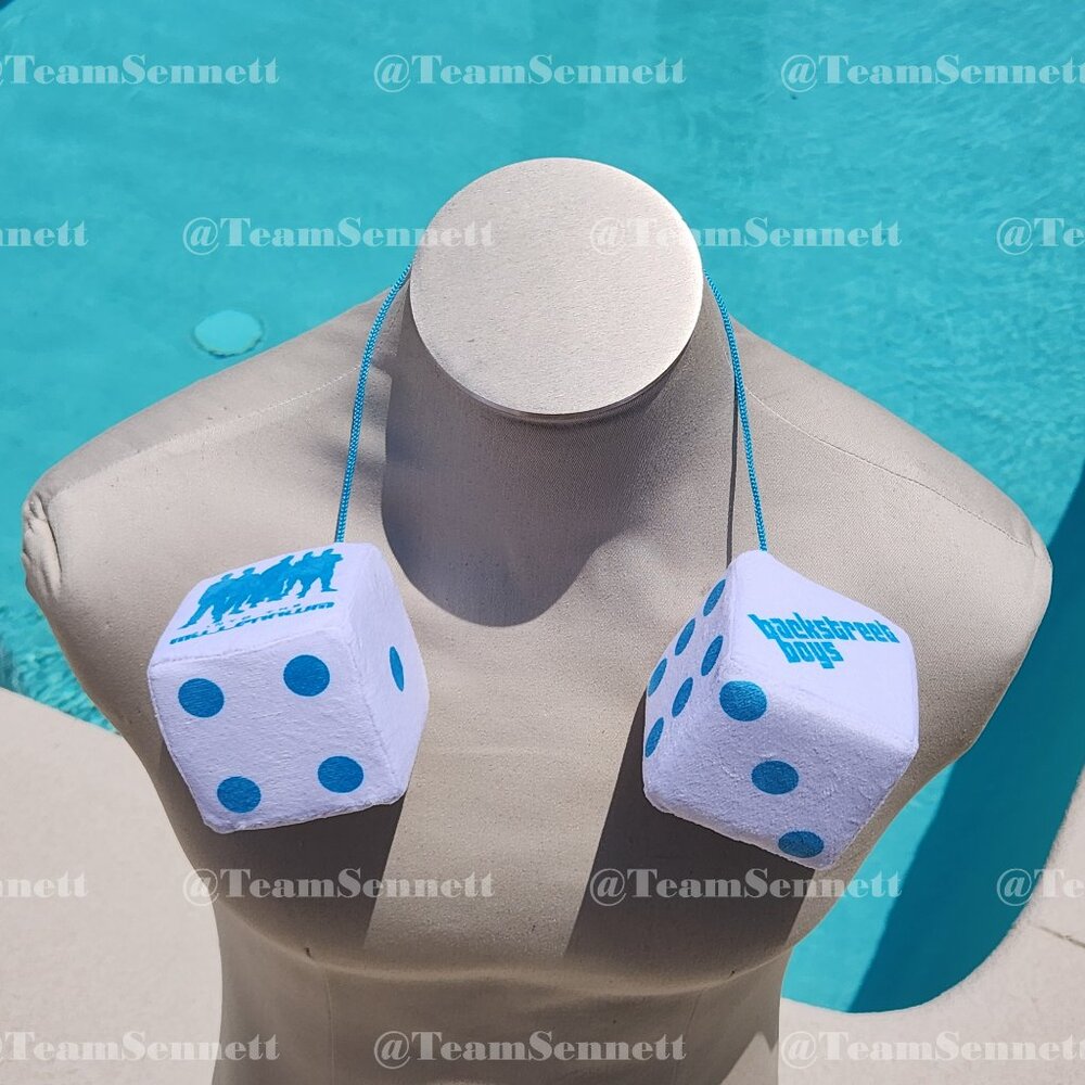 Backstreet Boys Plush Fuzzy Dice // Into the Millennium Sphere Las Vegas